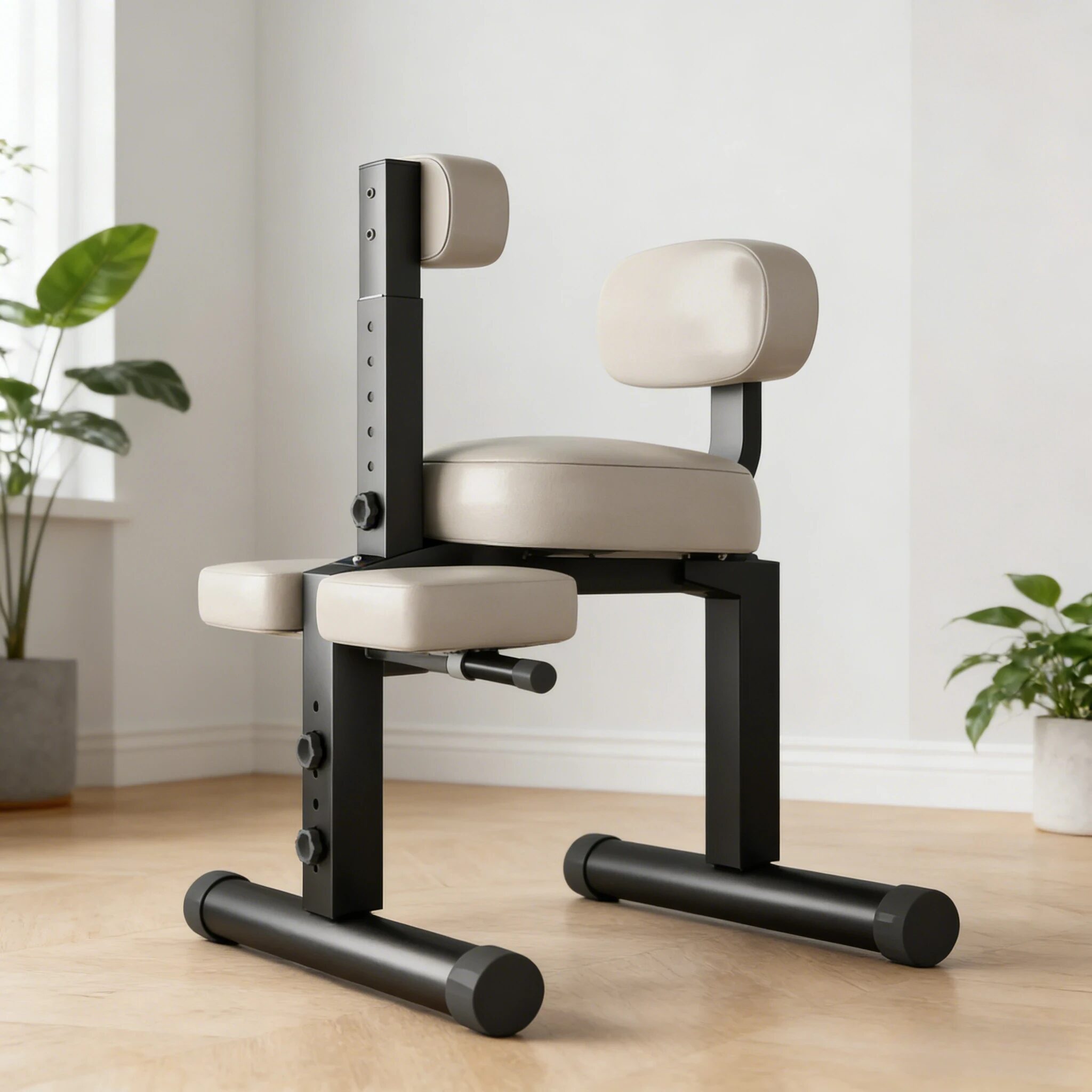 닐링체어 무릎의자 니스툴의자 무릎받침의자 1360mm*550mm*460mm, 그레이 상세 이미지 1