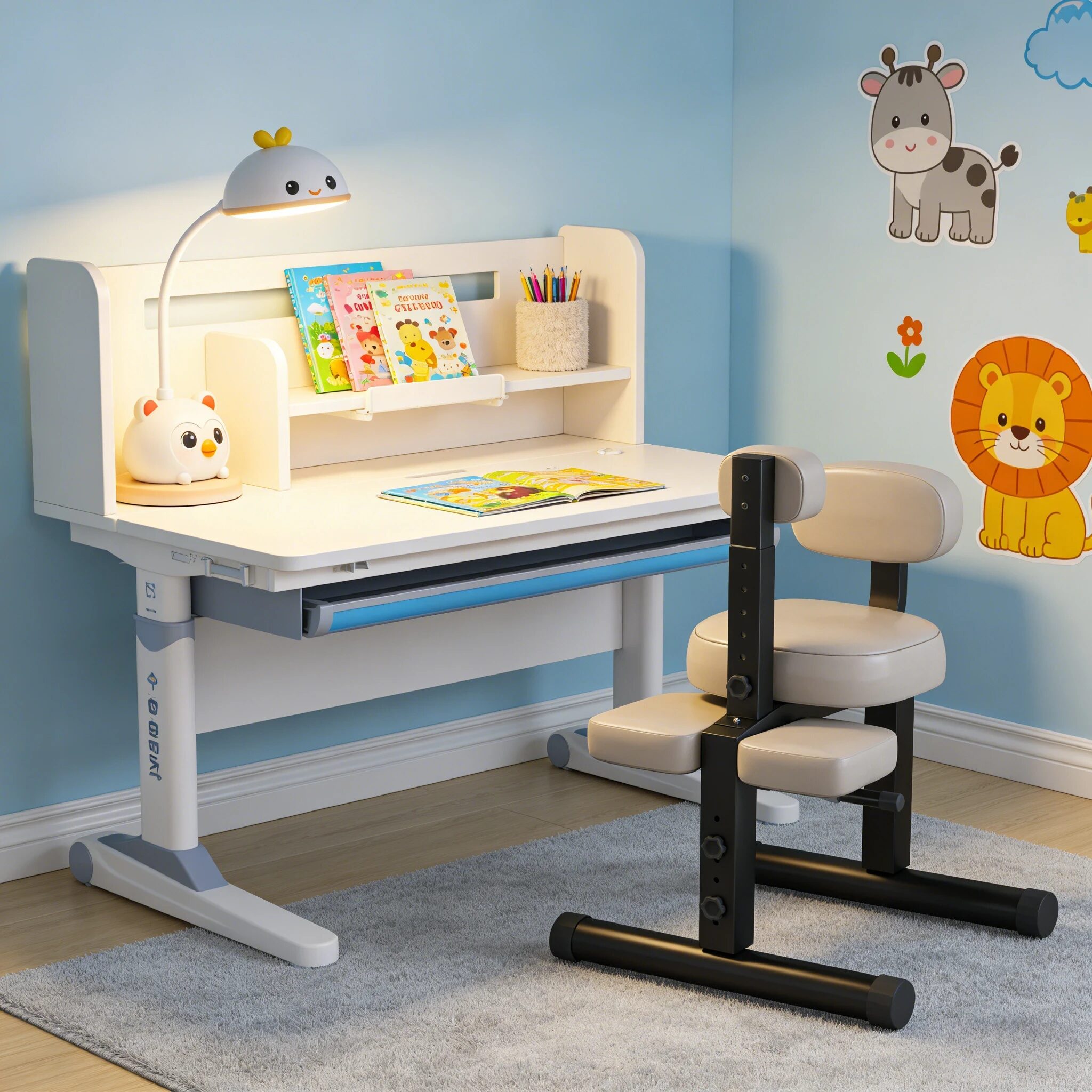 닐링체어 무릎의자 니스툴의자 무릎받침의자 1360mm*550mm*460mm, 그레이 상세 이미지 2