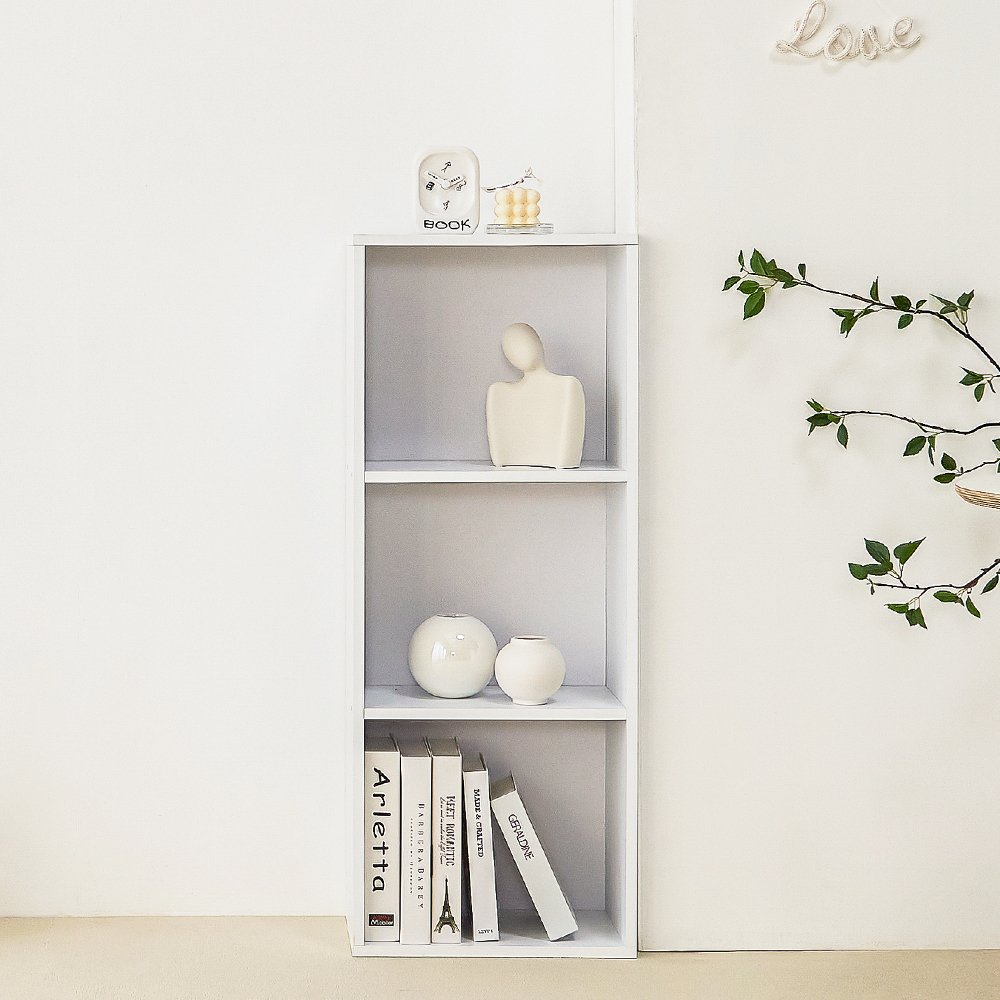 양지가구 공간박스 책장, 백색, 3단 상세 이미지 1