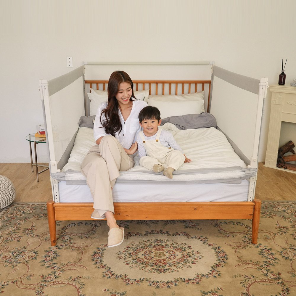 BBZ 11종 침대가드 낙상방지 유아 안전가드 (KC인증), V3침대가드-82그레이 상세 이미지 1