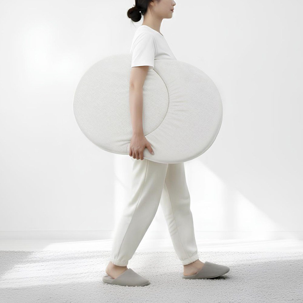 벨라까사 푹신한 구름 좌식 등받이 접이식 소파 의자, 1개, 크림 아이보리쿠폰할인 상세 이미지 1