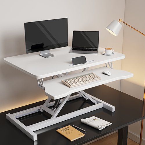 H N Quality Home 모션데스크 스탠딩책상 높이조절 14-49cm, 94cm, 화이트할인 상세 이미지 2