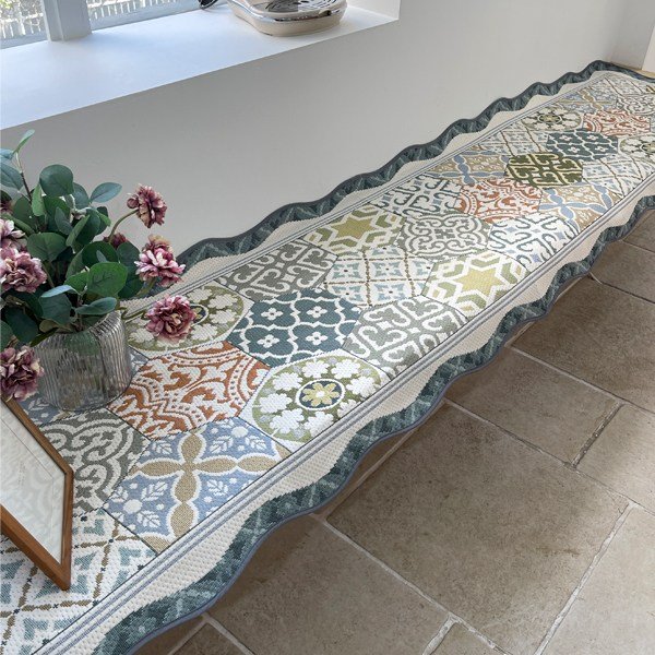 포르테 블루그린 워셔블 쇼파매트 6인 65x310cm 상세 이미지 1