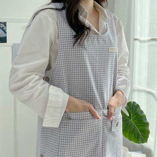 한스갤러리 미카 어린이집 유치원 보육 교사 카페 원피스 앞치마 FREE, 그레이, 1개쿠폰할인