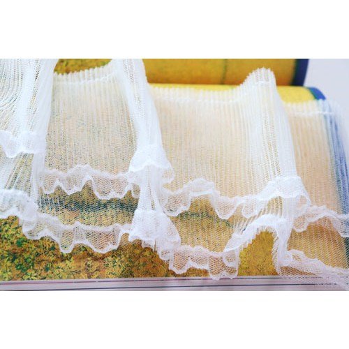동대문의류부자쟁이 쉬폰 주름 프릴 레이스 수선 길이연장 밑단리폼 천원단 리본레이스, 검정 상세 이미지 2