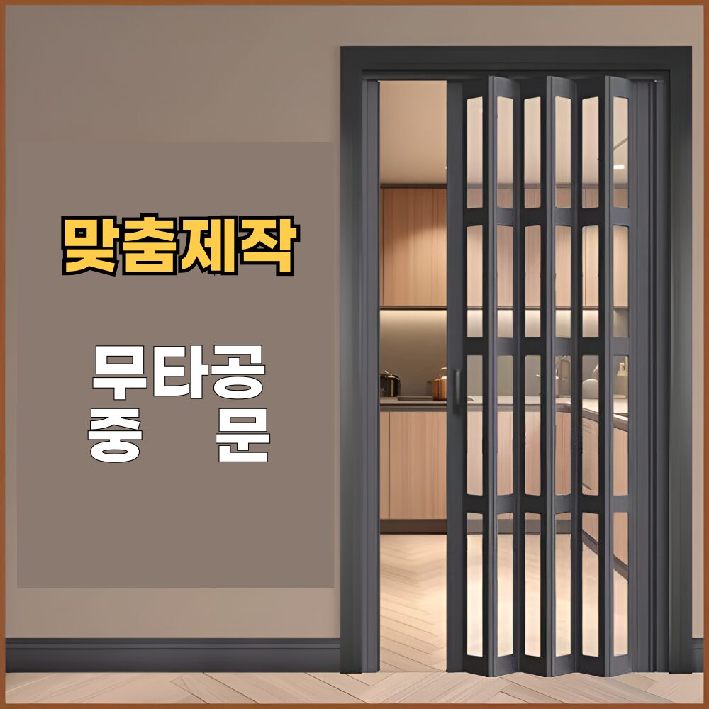 모드홈 무타공 중문 접이식 슬라이딩도어 공간분리 폴딩도어 현관 주방 셀프중문, 1개할인· 10:28:45 상세 이미지 1