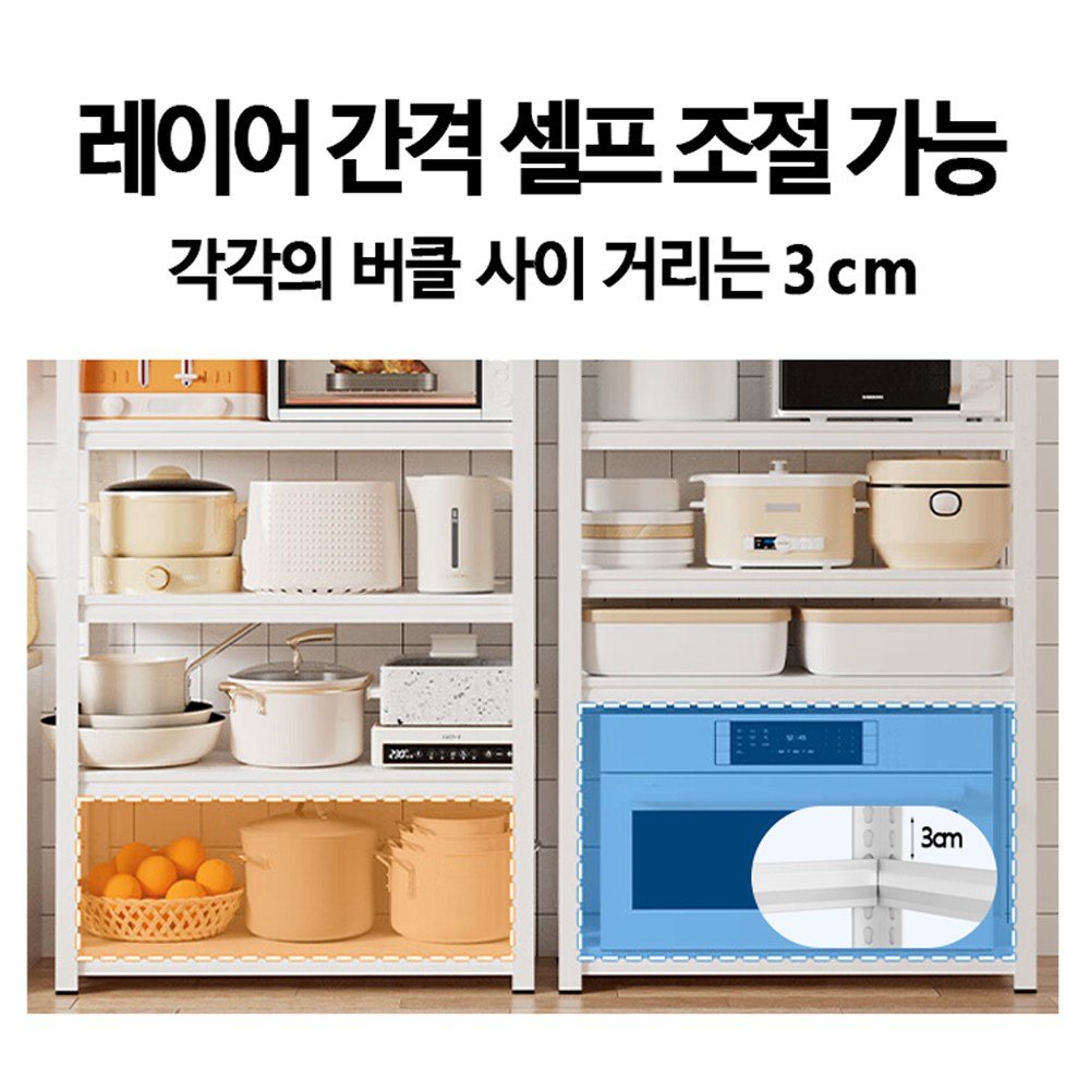 Kleeno 견고한 조립식 철제선반 무볼트 선반 앵글 경량랙, 5단, 흰색할인 상세 이미지 1