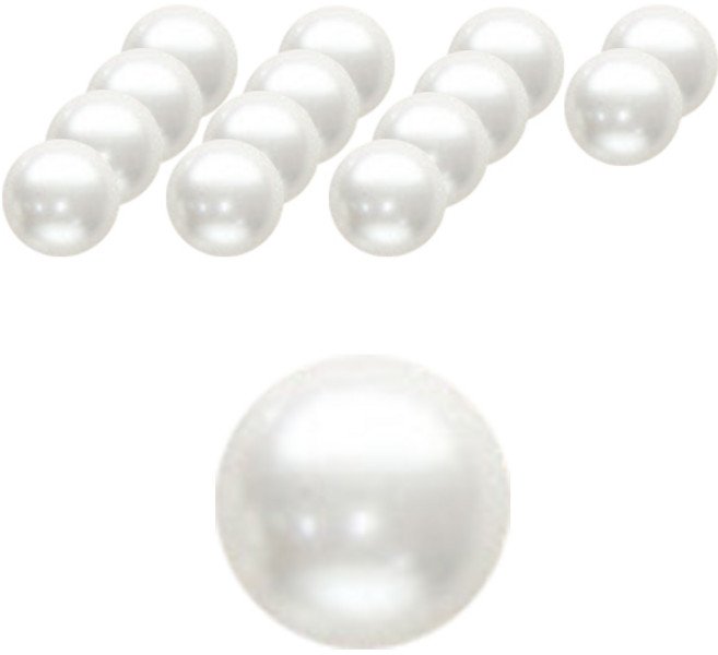 코하스아이디 사넬 진주 단추 10 mm, 15개