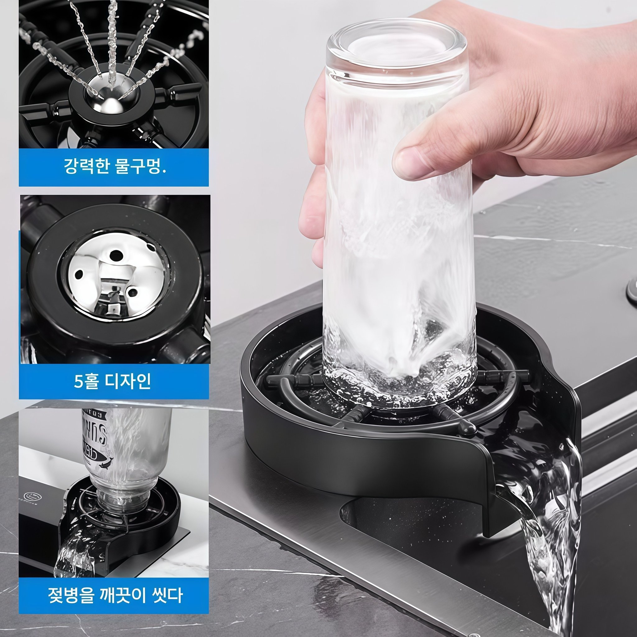 YAPOGI 스테인레스스틸 주방싱크대 교체 세트 사각 싱크볼, 1세트 상세 이미지 1