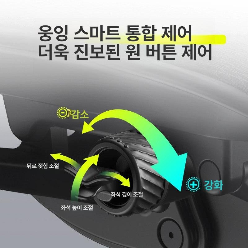 Ergohuman B이글 인체공학 사무용 의자, 회전식 높이 조절 팔걸이, 블랙 상세 이미지 1
