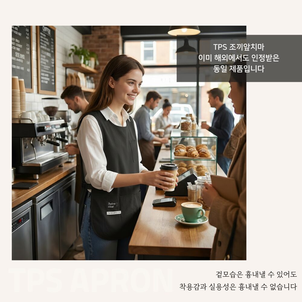 통품스토어 더 편해진 롱기장 어린이집 조끼앞치마 발수원단 주방 원피스앞치마, 1개, 블랙할인· 05:45:1 상세 이미지 2
