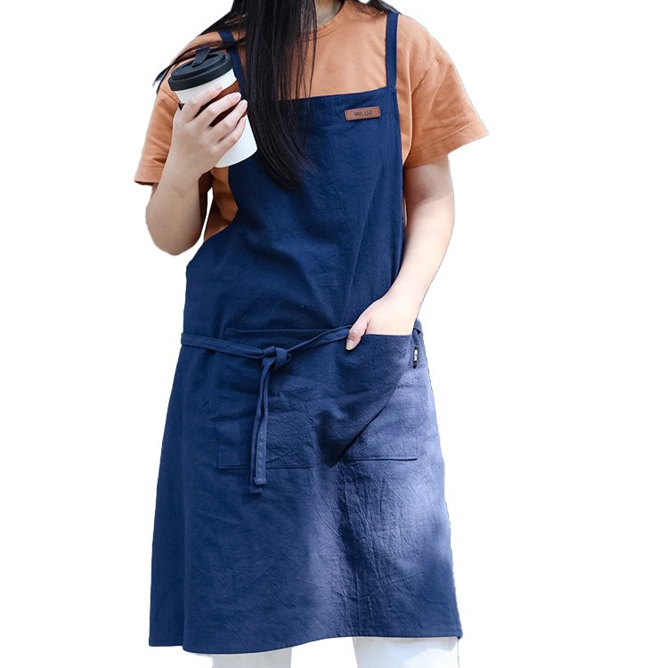 코튼 앞치마, 네이비, 1개 상세 이미지 1