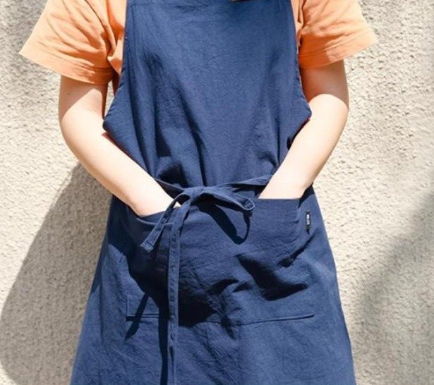 코튼 앞치마, 네이비, 1개 상세 이미지 1