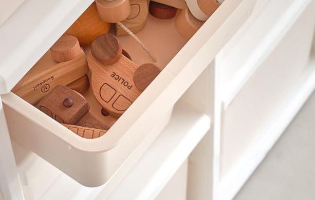 아이팜 모듈형 더블 유아 정리함, BEIGE, 5단 상세 이미지 1