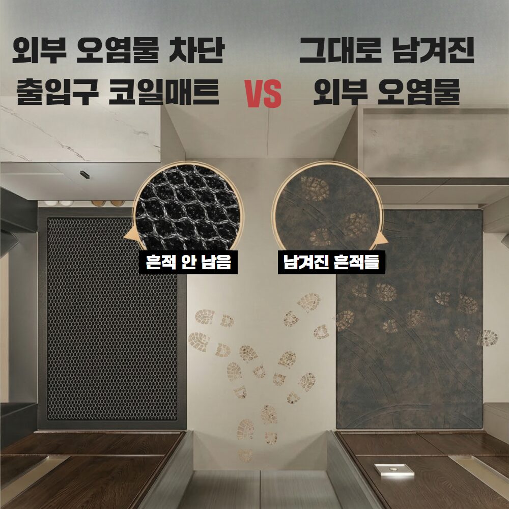 소서리스튜디오 미끄럼방지 현관매트 코일매트 가정용 매장용 업소용 빅사이즈, 블랙, 1개쿠폰할인 상세 이미지 2