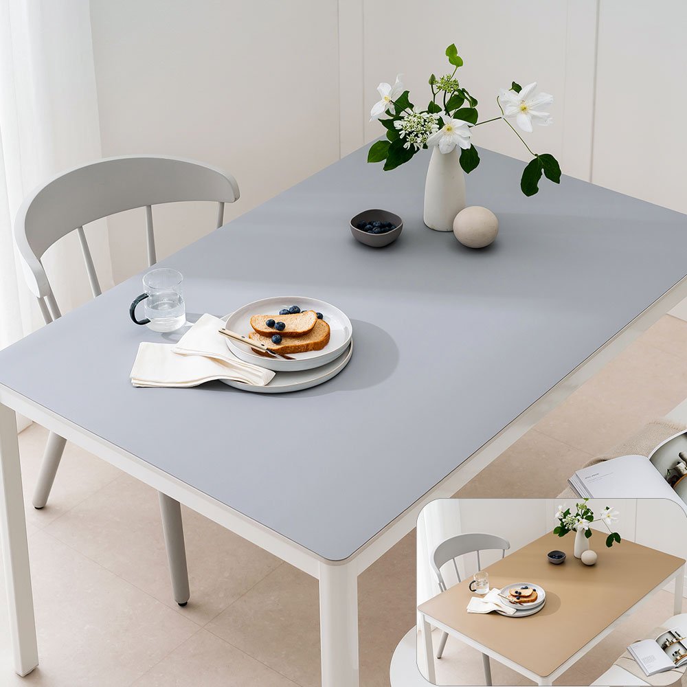(16colors 11size) 깐깐공주 100% 방수 가죽 식탁보 테이블보 식탁매트 테이블매트, 120x80cm, 양면-13 (Darkbrown+DarkGold), 1개 상세 이미지 2