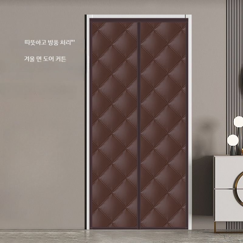 겨울면 겨울용 두꺼운면 면 로만쉐이드 도어커튼 거실 차음 보온 단열 겨울창 커튼형 상세 이미지 1