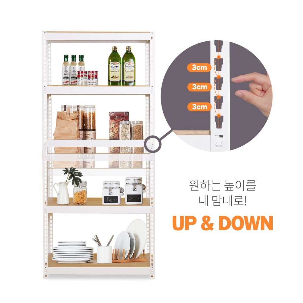 스피드랙 철제 이동식선반 트롤리, 블랙-가로800x깊이500x높이600x2단 상세 이미지 1