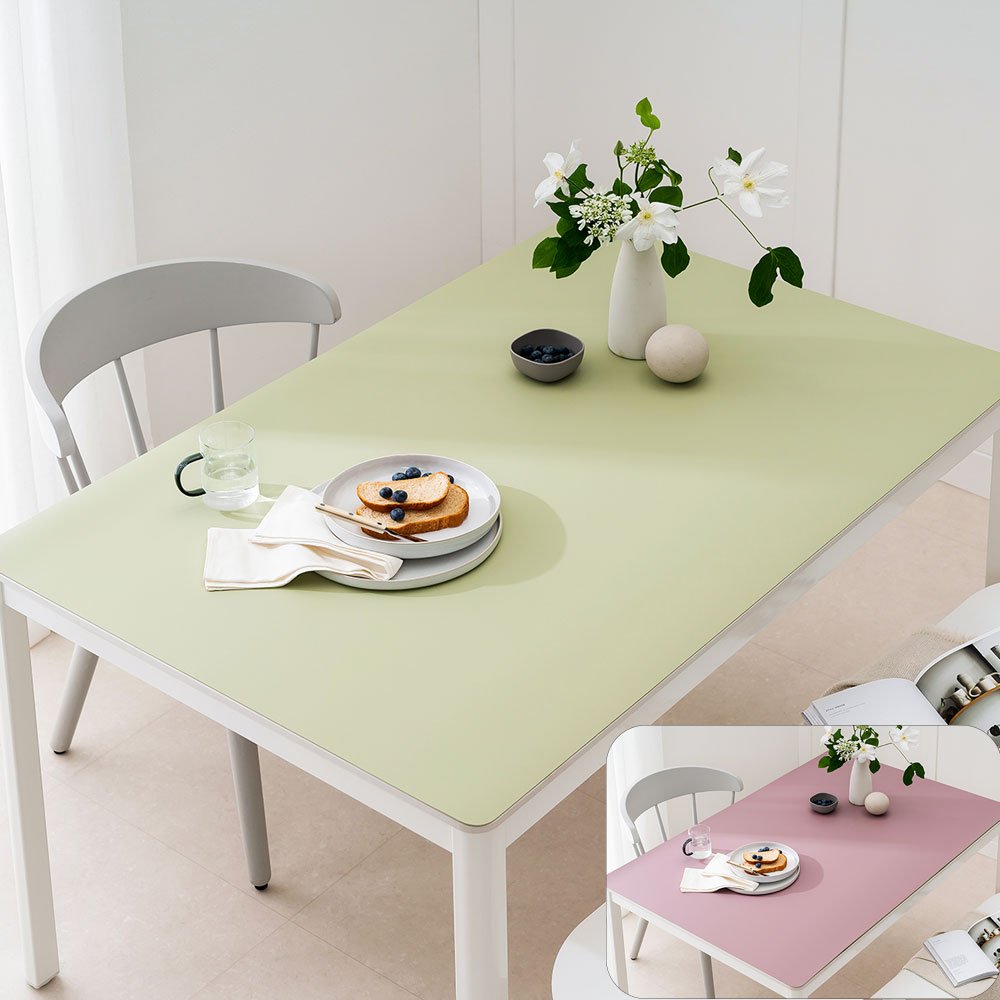 (16colors 11size) 깐깐공주 100% 방수 가죽 식탁보 테이블보 식탁매트 테이블매트, 120x80cm, 양면-13 (Darkbrown+DarkGold), 1개 상세 이미지 1