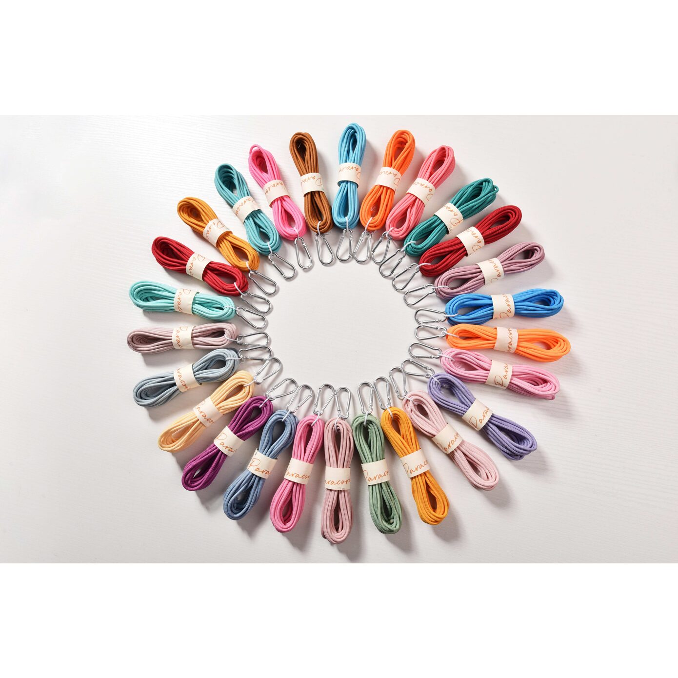 소분 3.0mm 5m 카라비너 파라코드 끈 아웃도어 로프 리드줄 팔찌 마스크스트랩, 59. Pastel yellow 상세 이미지 1