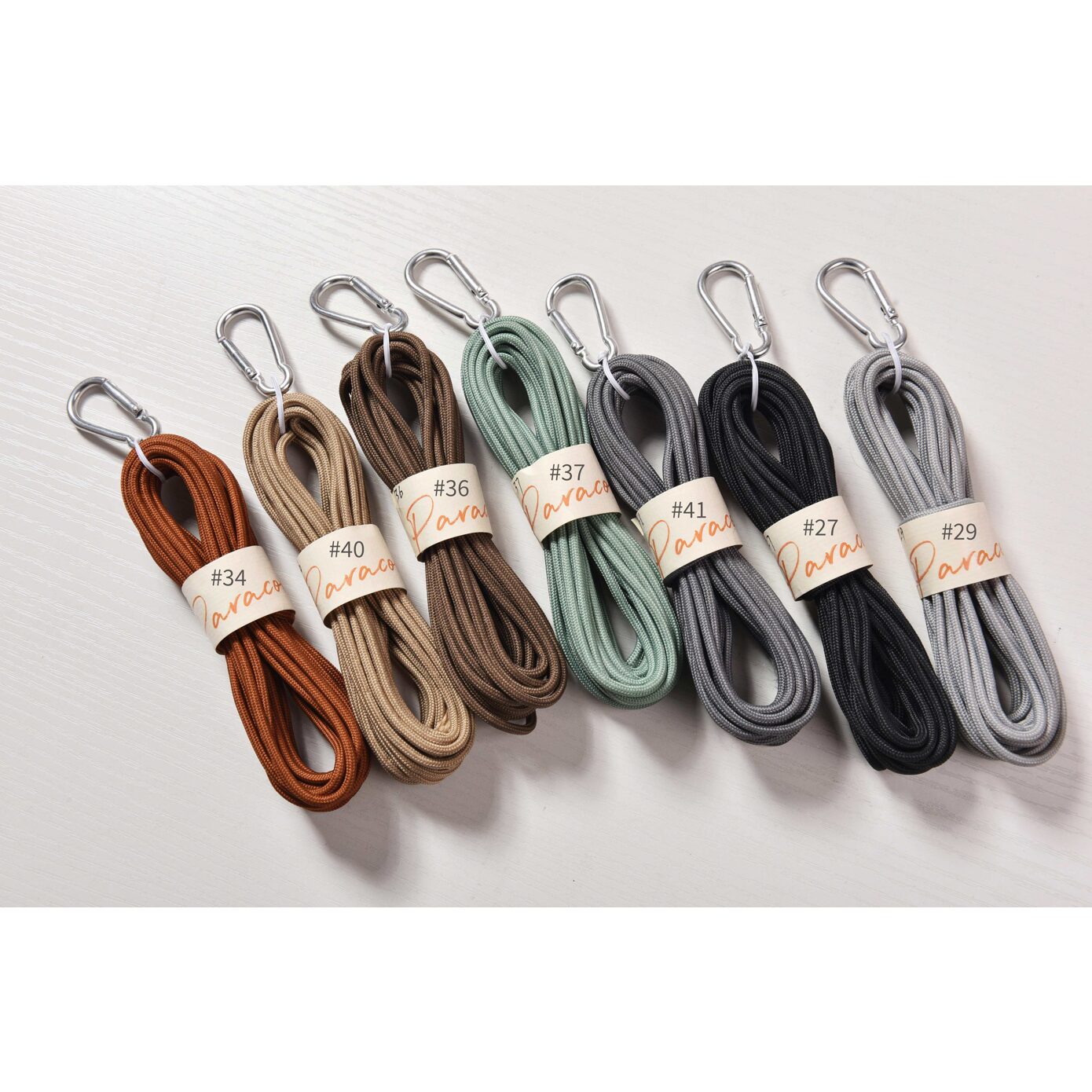 소분 3.0mm 5m 카라비너 파라코드 끈 아웃도어 로프 리드줄 팔찌 마스크스트랩, 59. Pastel yellow 상세 이미지 1